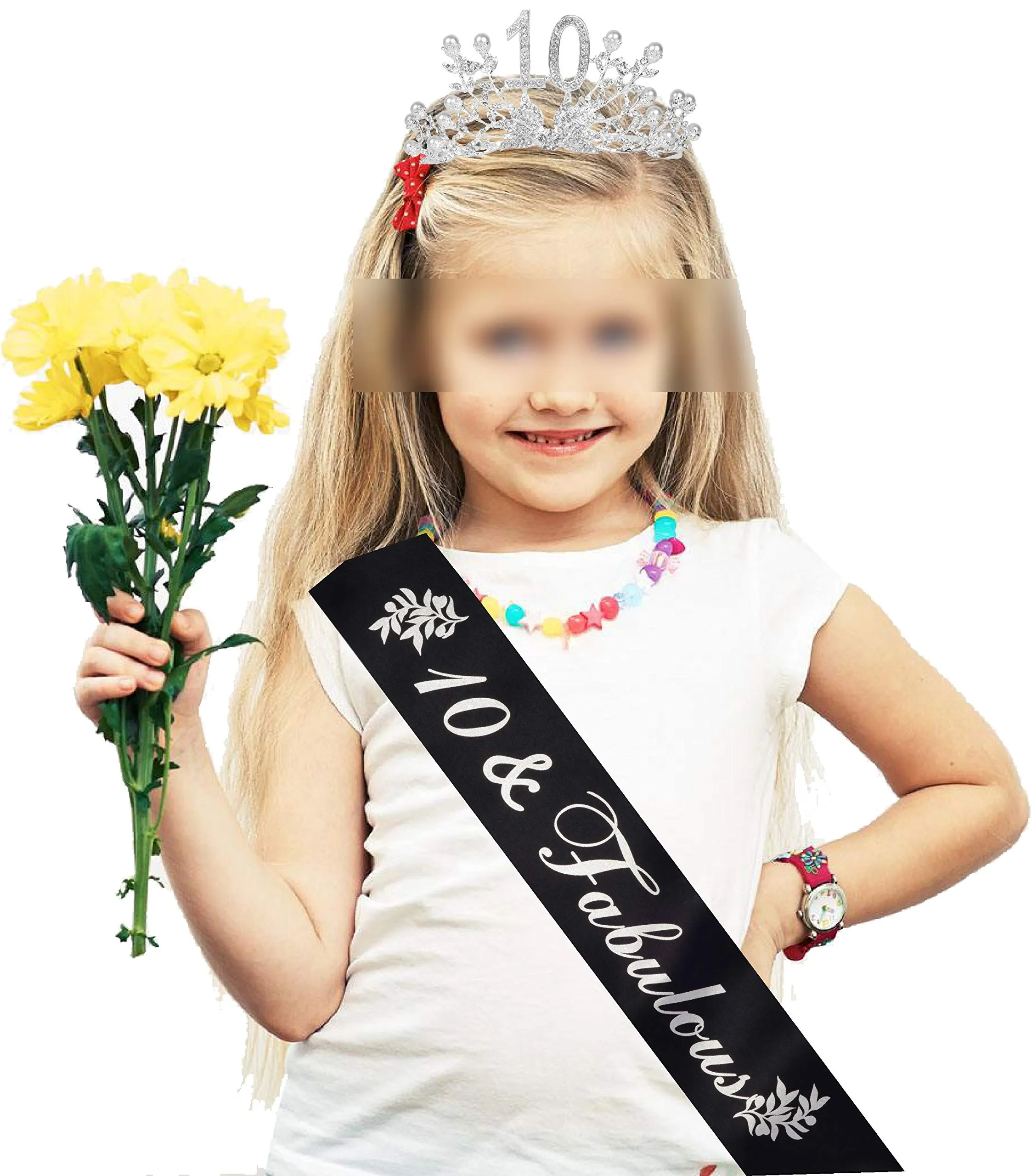 10th Birthday, 10th Birthday Gifts for Girls, 10th Birthday Tiara and Sash, 10 Fabulous