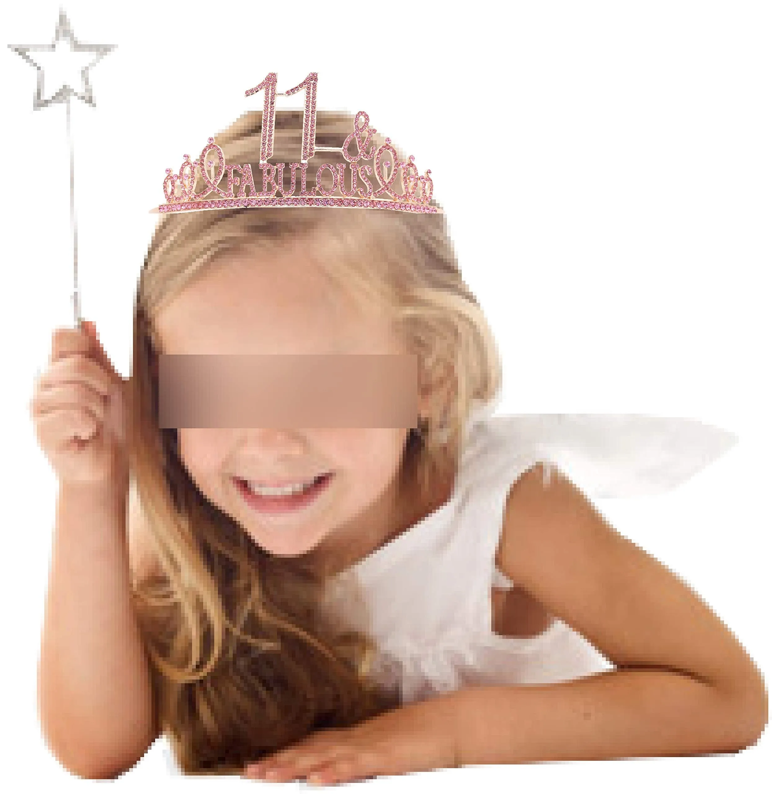 11th Birthday Gifts for Girl,11th Birthday Tiara and Sash Pink,11th Birthday Decorations