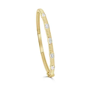 14K Multi-Shape Diamond Bangle - 0.87ct