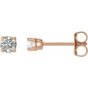 14K Rose 1/5 CTW Natural Diamond Stud Earrings