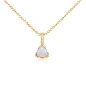 14K Yellow Gold Australian Opal Necklace