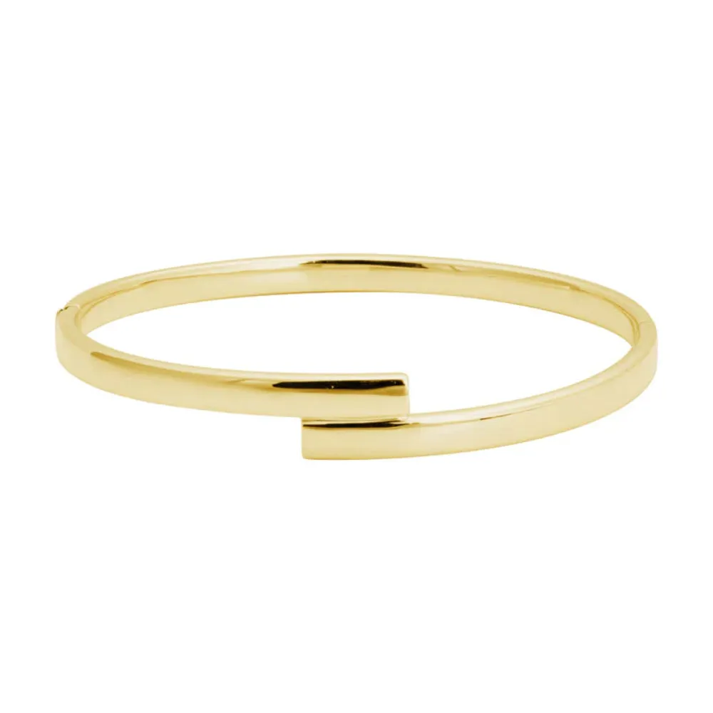 14k Yellow Gold Bypass Bangle