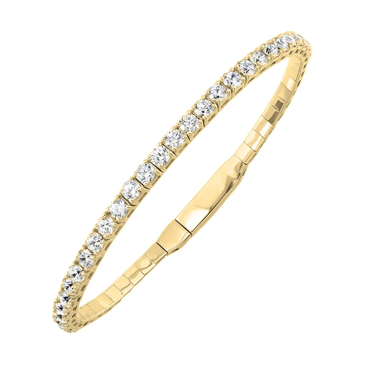 14Kt Yellow Gold Diamond 2Ctw Bangle