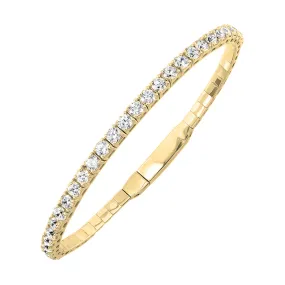 14Kt Yellow Gold Diamond 2Ctw Bangle