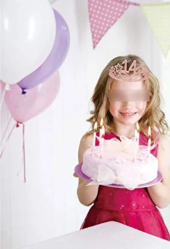 14th Birthday Gifts for Girl,14th Birthday Tiara and Sash,Happy 14th Birthday Party