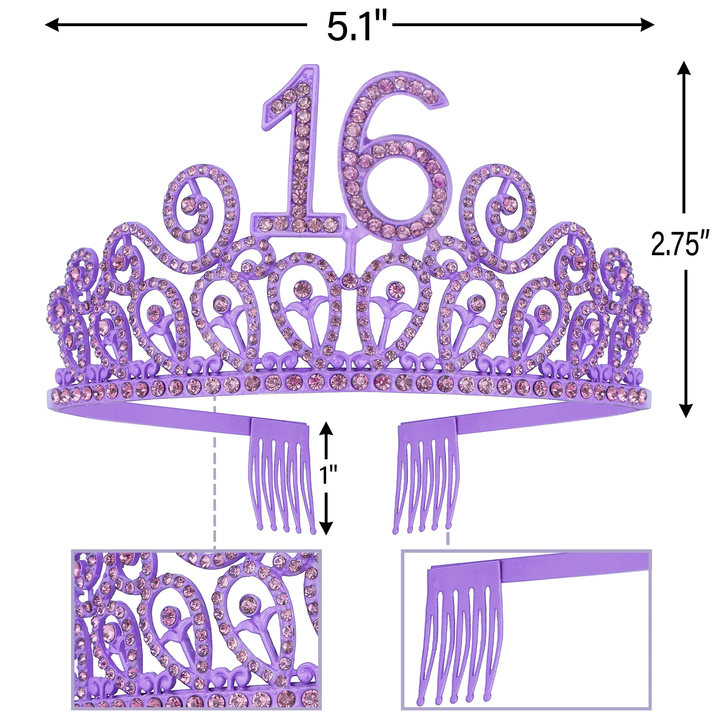 16th Birthday, 16th Birthday Gifts for Girls, 16th Birthday Crown, 16th Birthday Tiara