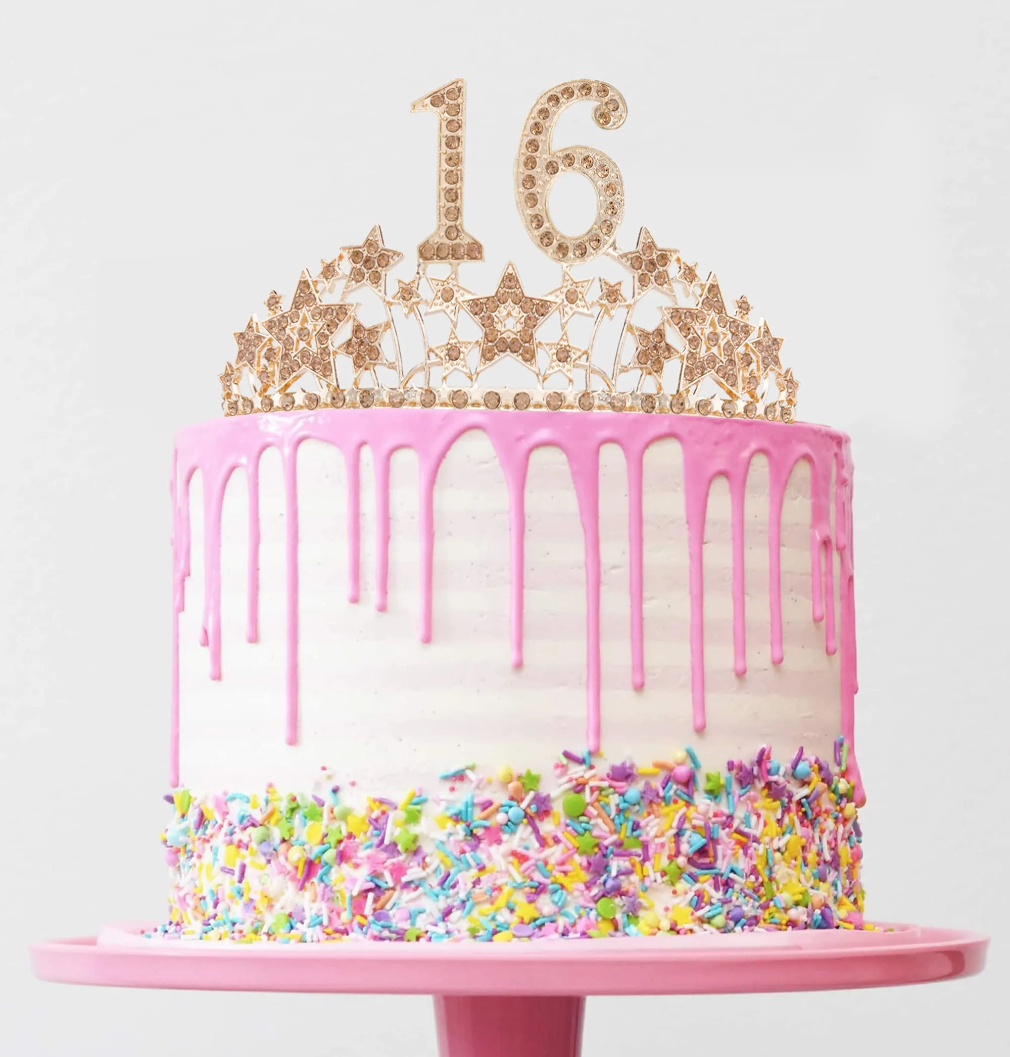 16th Birthday, 16th Birthday Gifts for Girls, 16th Birthday Tiara and Sash Gold, 16th