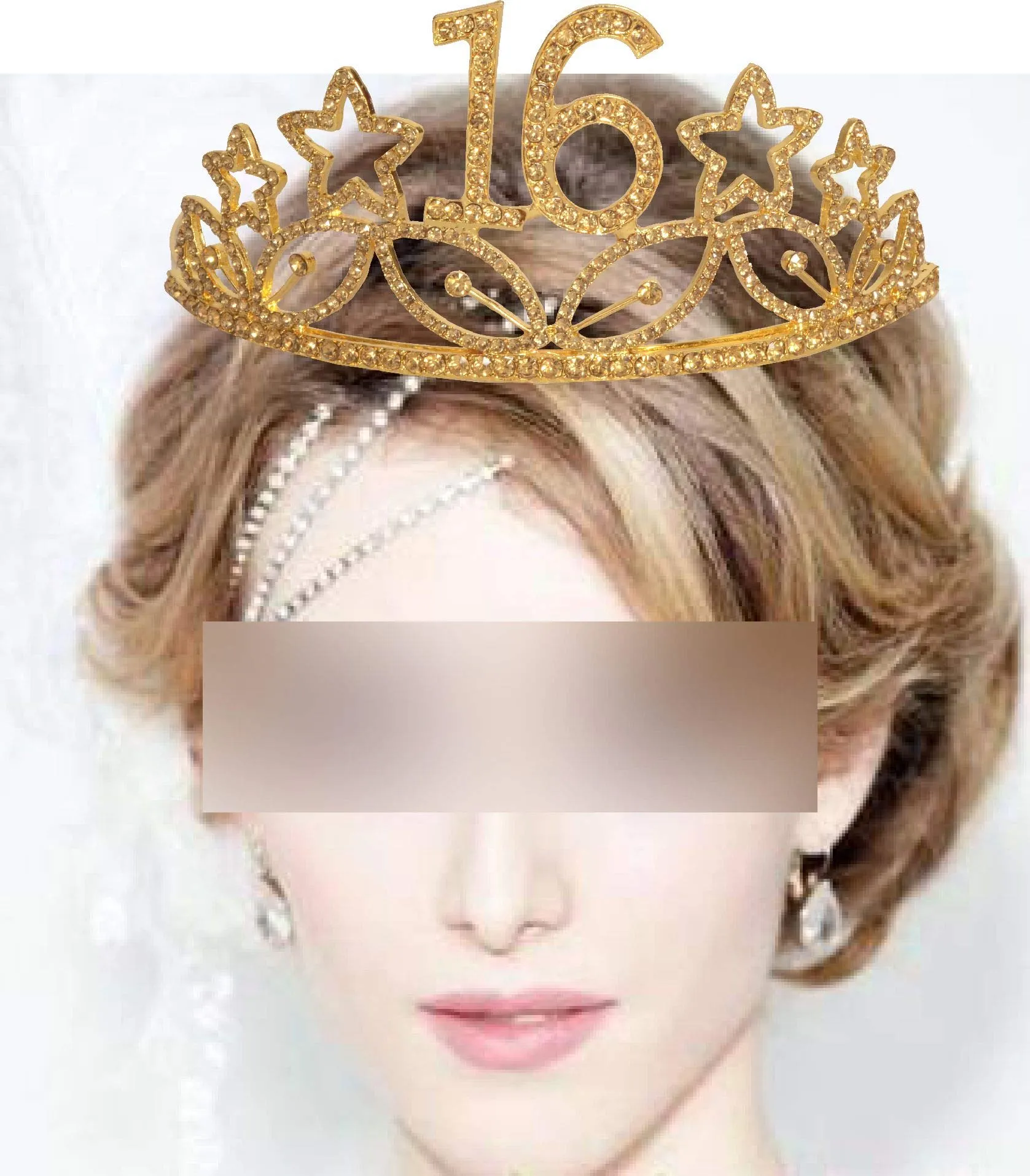 16Th Birthday Gifts For Girl, 16Th Birthday Tiara And Sash Gold, Happy 16Th Birthday