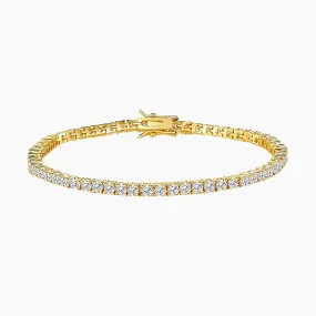 18K Gold Plated Cubic Zirconia Classic Tennis Bracelet