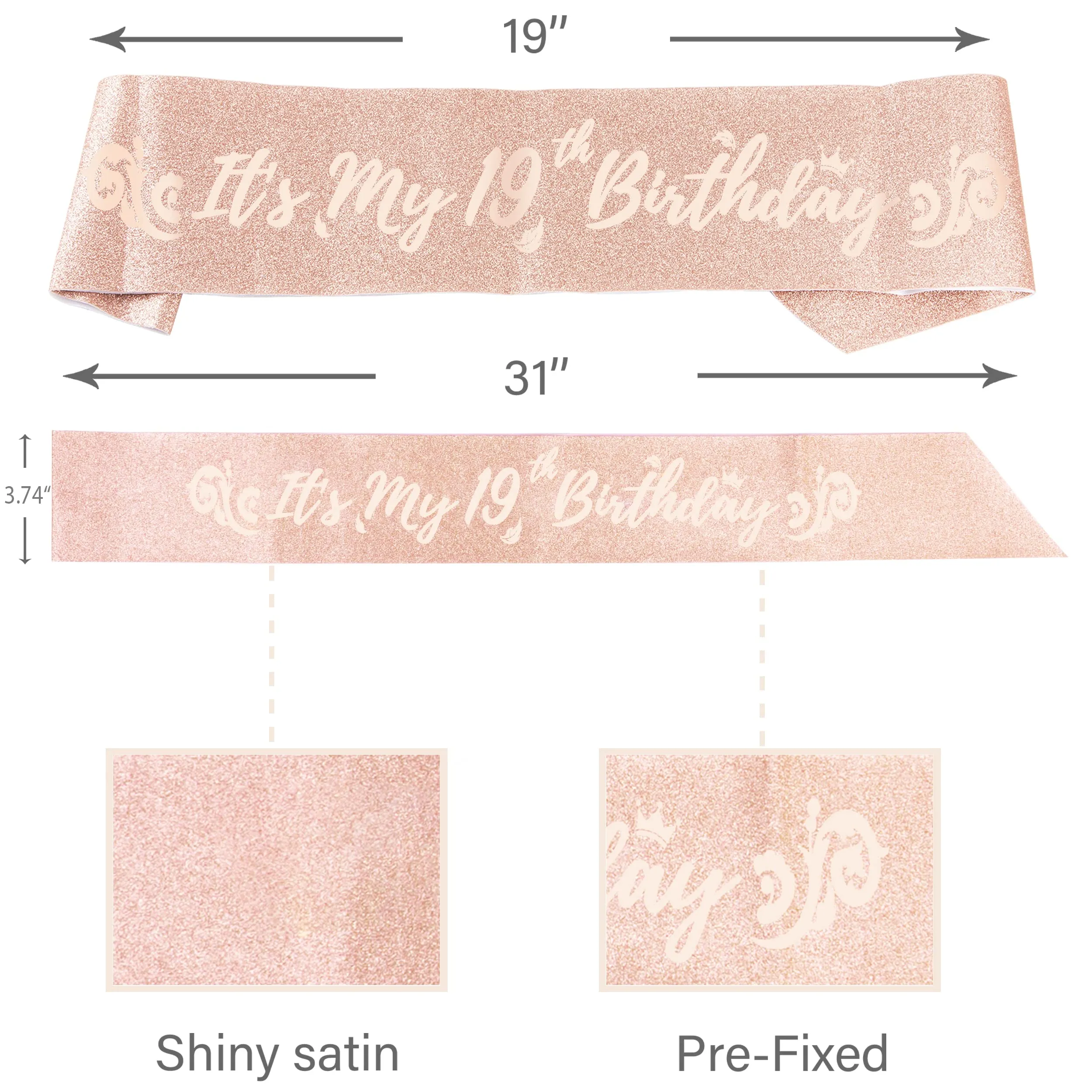 19th Birthday, 19th Birthday Gifts, 19th Birthday Decorations for Girls,19th Birthday