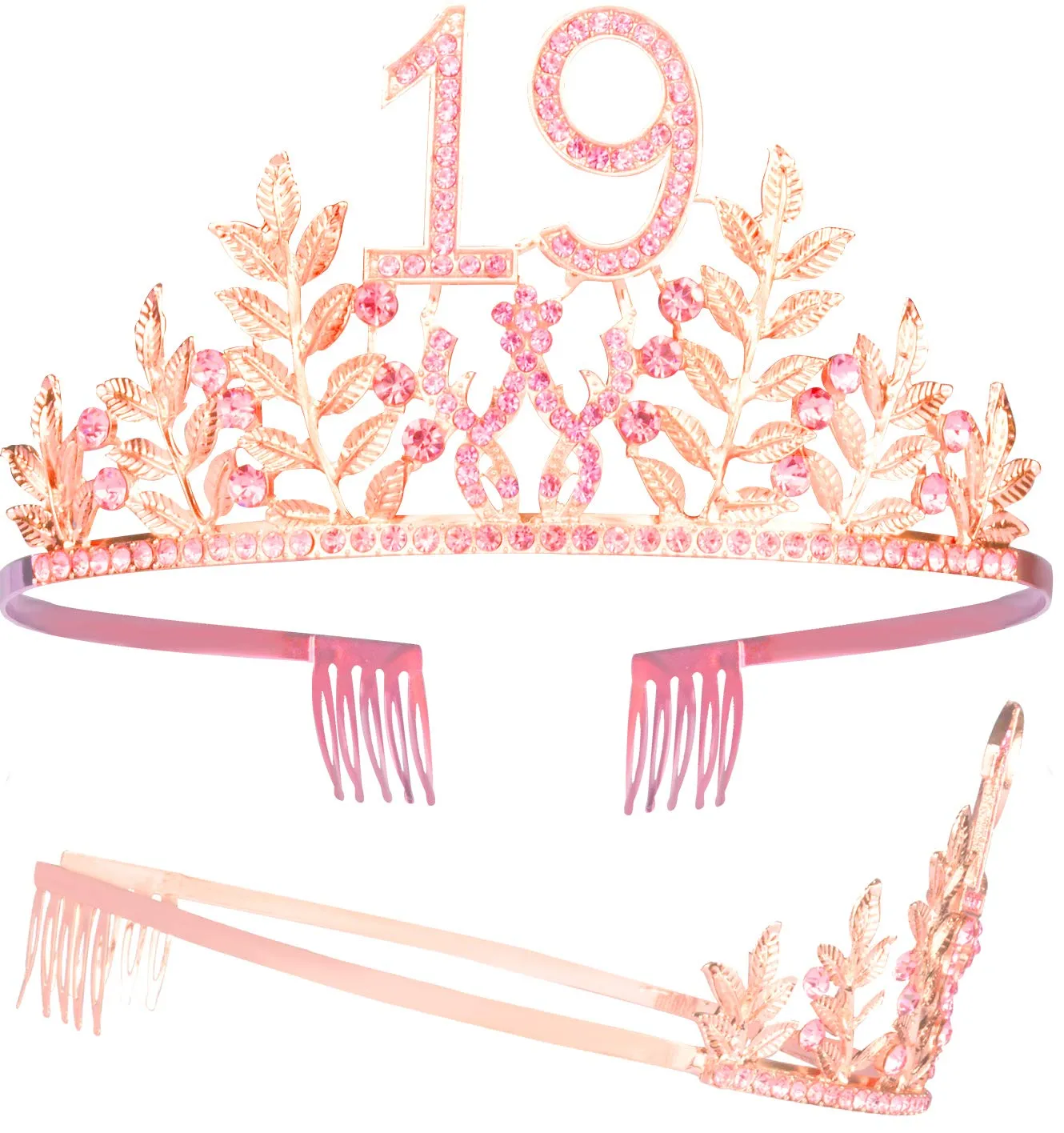 19th Birthday Gifts for Girls, 19th Birthday Tiara and Sash, 19 Fabulous Sash and Crystal