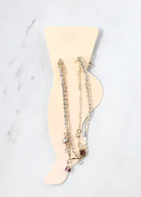 2-Layer Crystal Beads Anklet