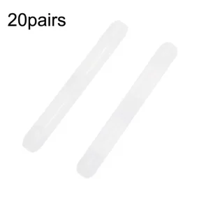 20pairs Silicone Non-Slip Glasses Foot Cover Frame Mirror Leg Decompression Anti-Drop Anti-Allergic Rubber Sleeve(White)