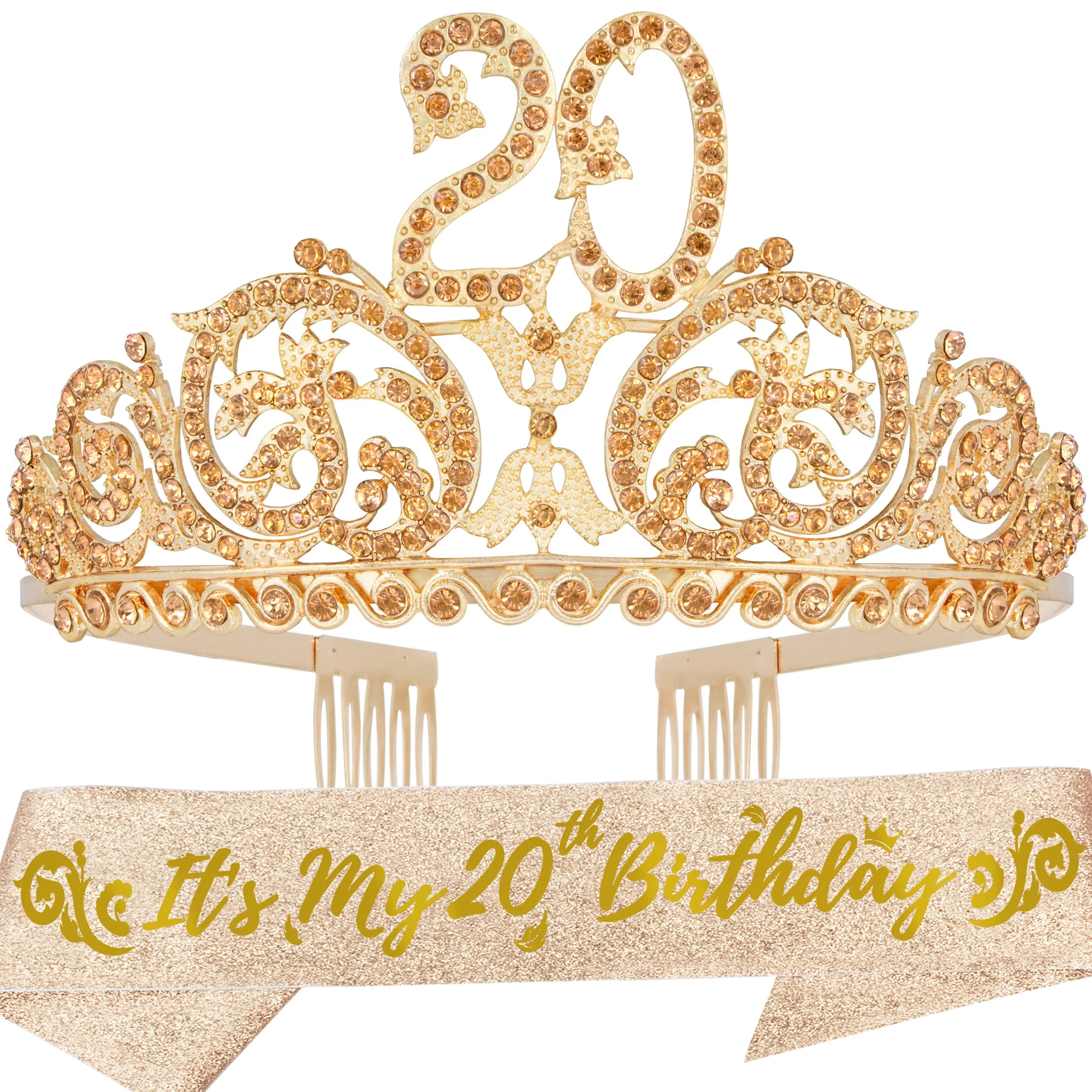 20th Birthday, 20th Birthday Gifts for Girls, 20th Birthday Tiara and Sash, 20th Birthday