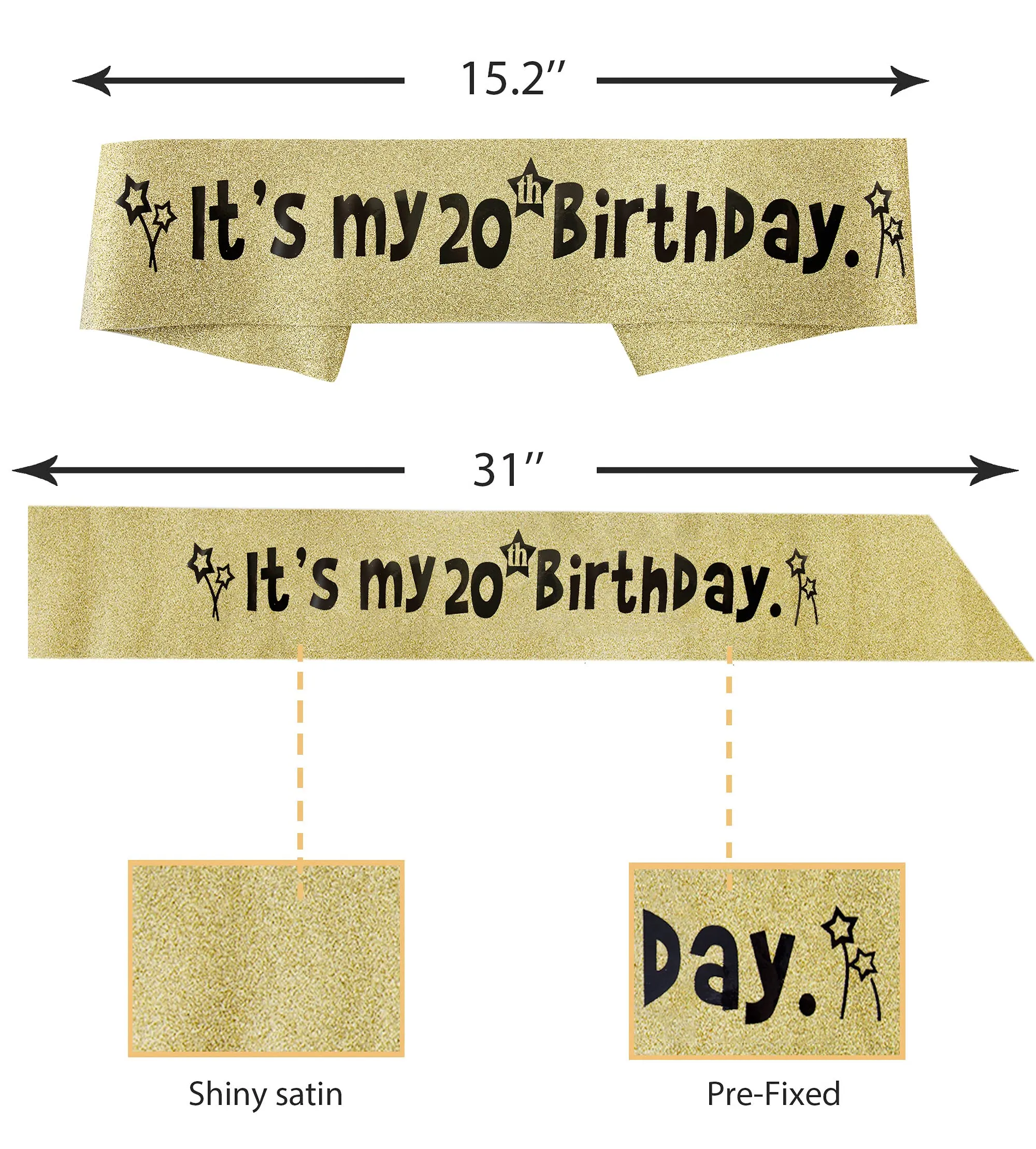 20th Birthday Decorations for Women, 20th Birthday Gifts for Women, 20 Years Birthday