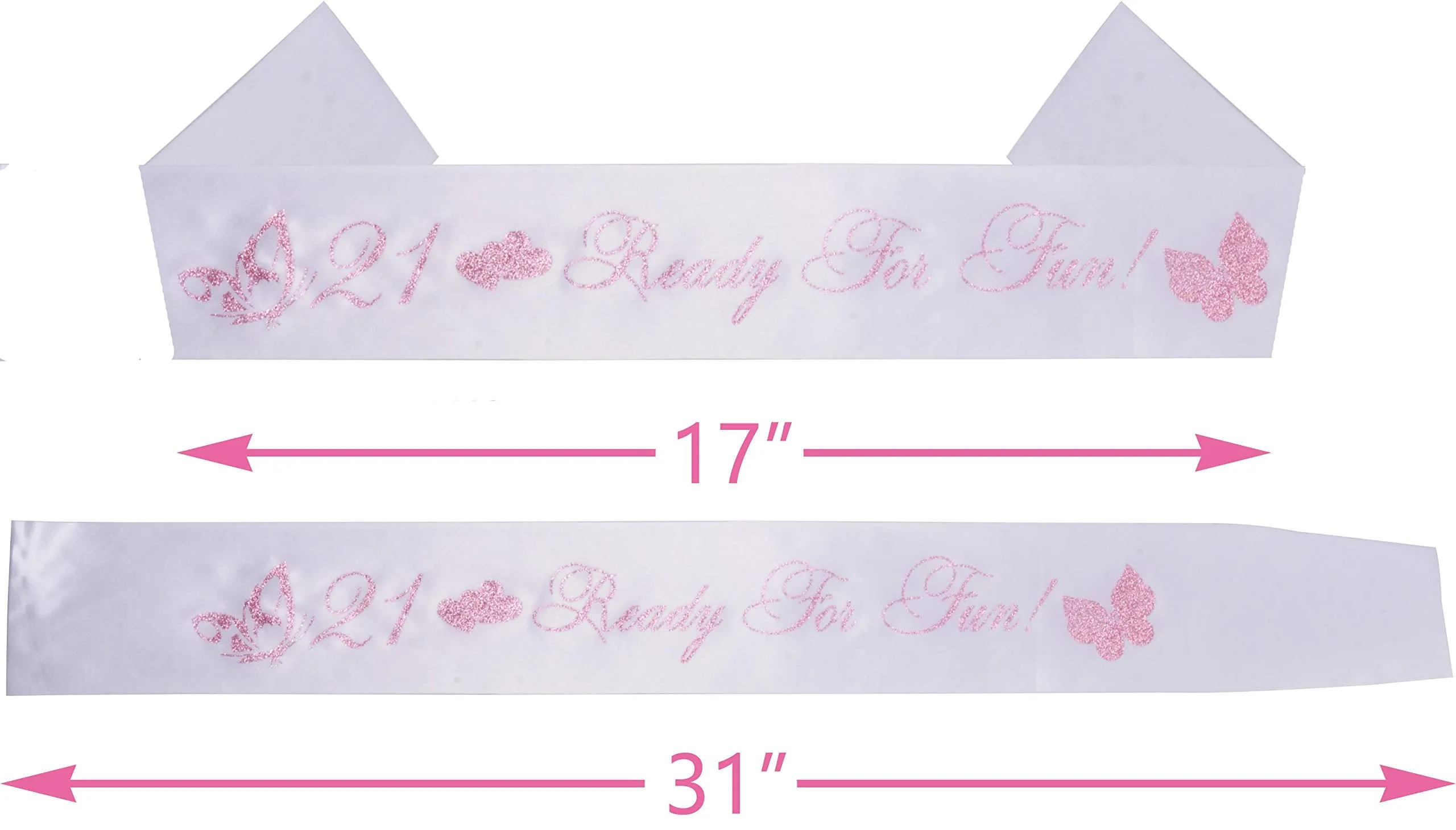 21st Birthday Decorations Party Supplies, 21st Birthday Gifts, Pink 21st Birthday Tiara