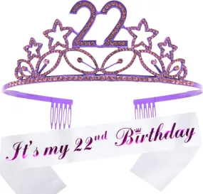 22nd Birthday, 22nd Birthday Gifts for Women, 22nd Birthday Tiara, 22nd Birthday Tiara