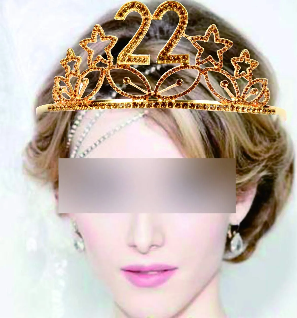 22nd Birthday Gifts for Woman, 22nd Birthday Tiara and Sash Gold, HAPPY 22nd Birthday