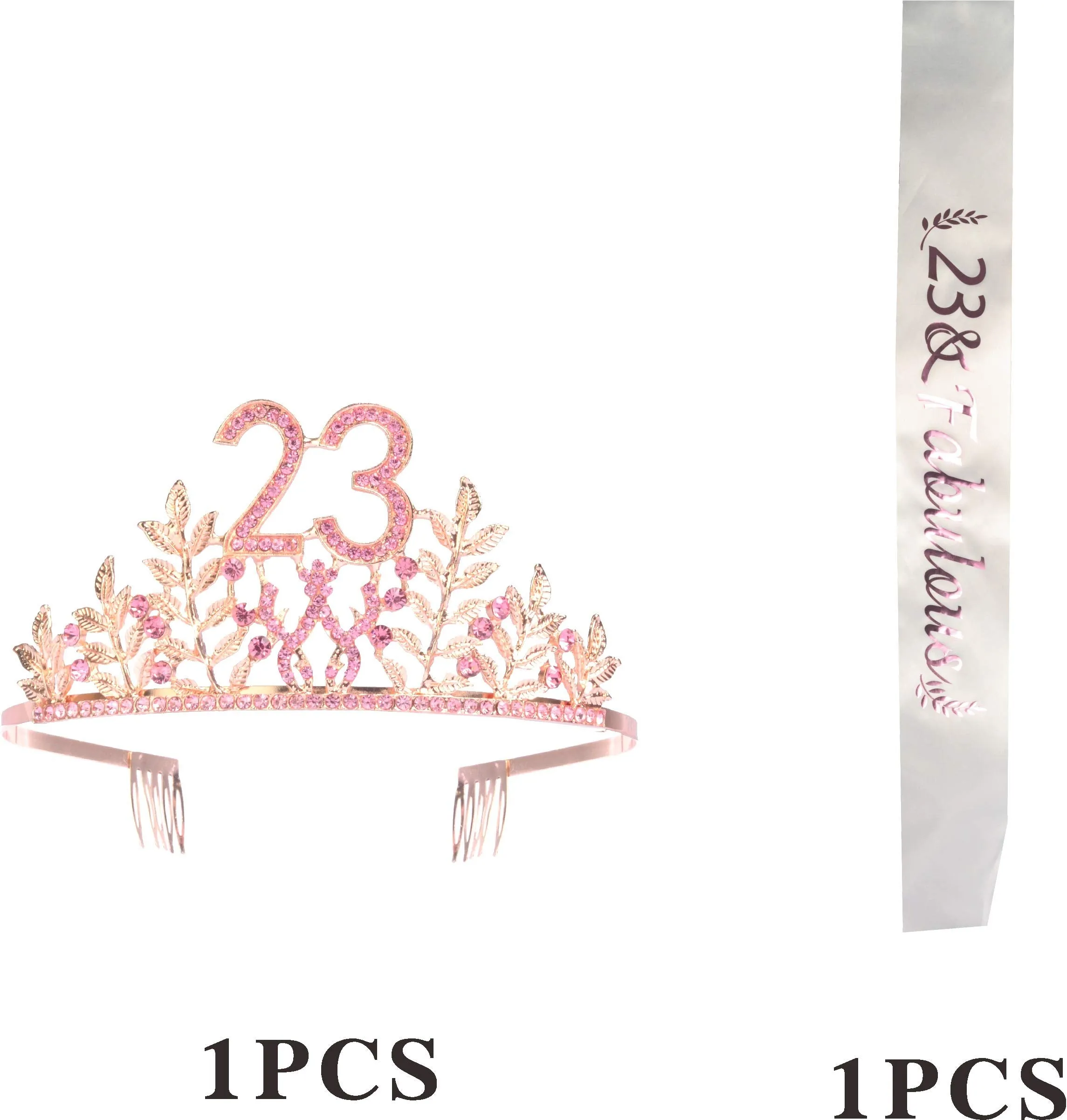 23rd Birthday Gifts for Women, 23rd Birthday Decorations Party Supplies, Pink 23rd