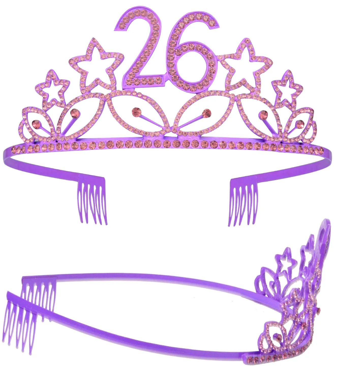 26th Birthday Gifts for Women, 26th Birthday Tiara and Sash, Happy 26th Birthday Party