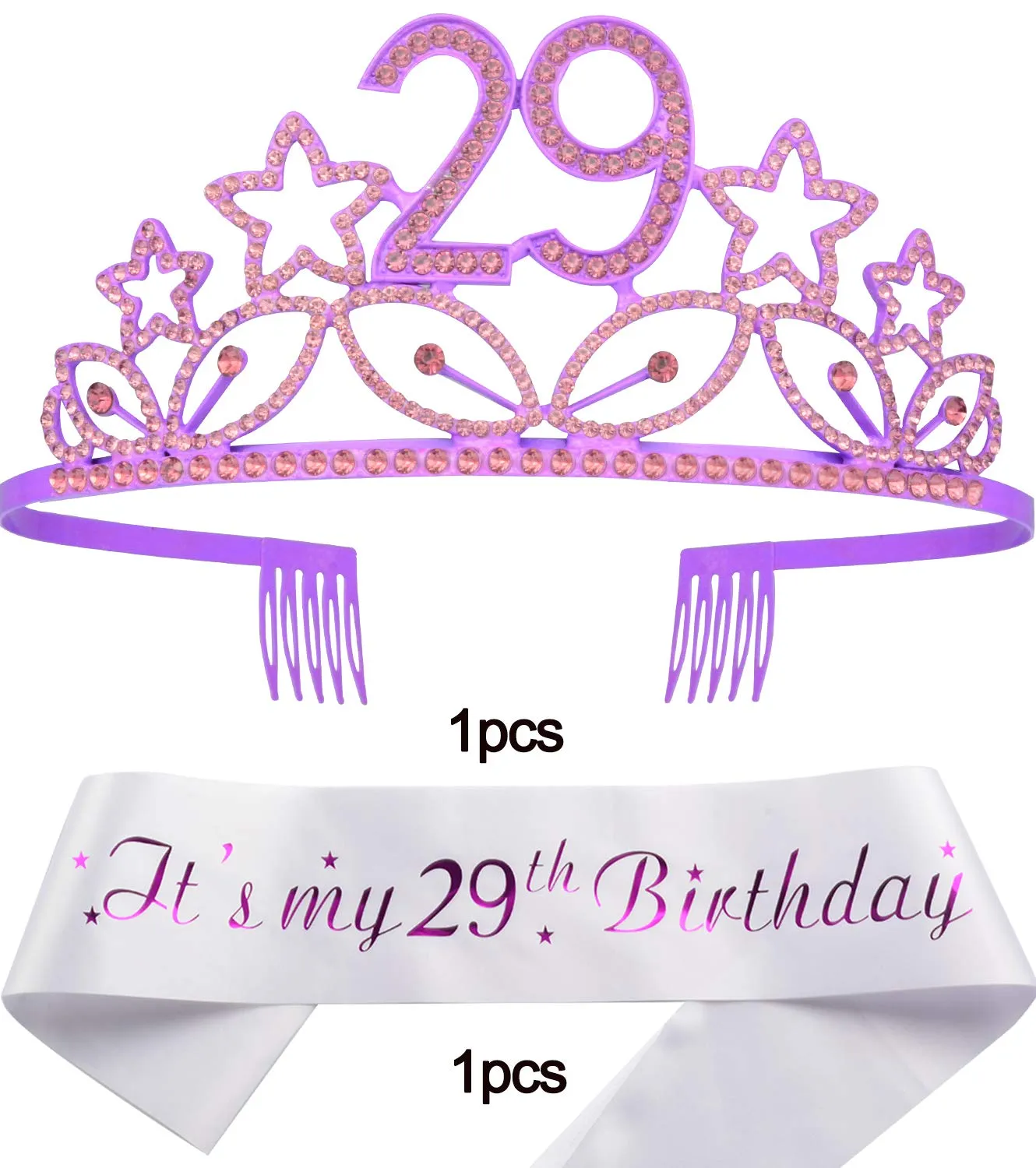 29th Birthday, 29th Birthday Gifts for Women, 29th Birthday Tiara, 29th Birthday Sash