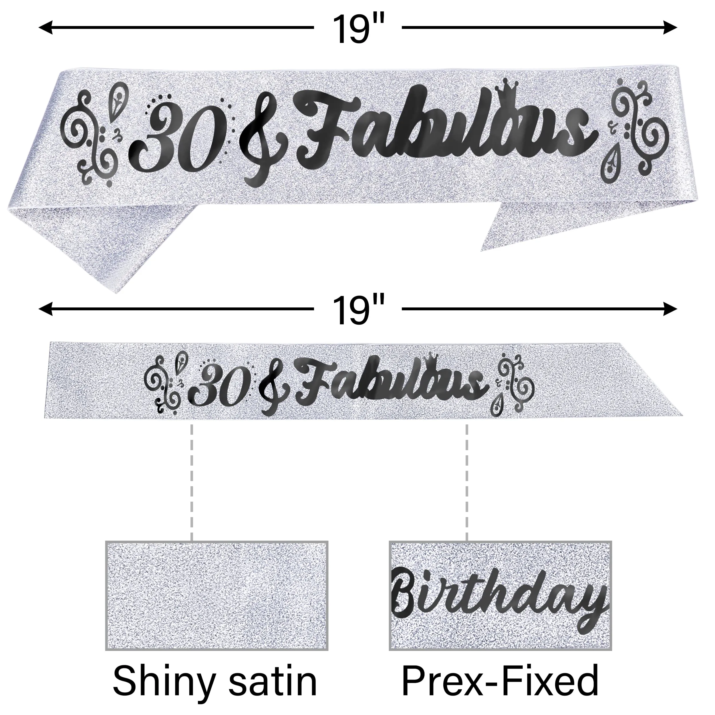 30th Birthday, 30th Birthday Gifts for Her, 30th Birthday Decorations, 30th Birthday Sash