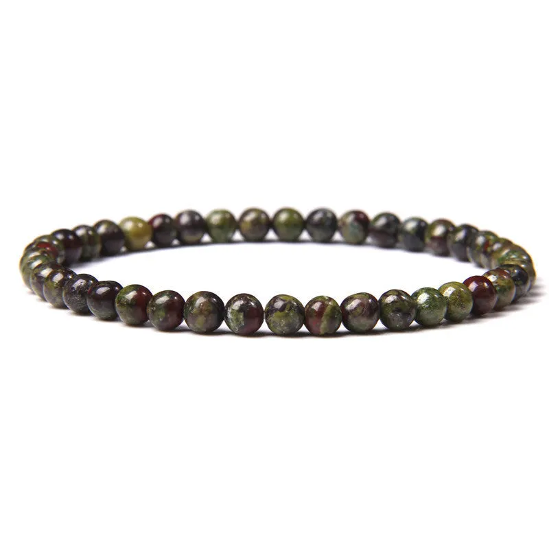 4mm Natural Agate Stone Beads Energy Charm Bracelet For Women