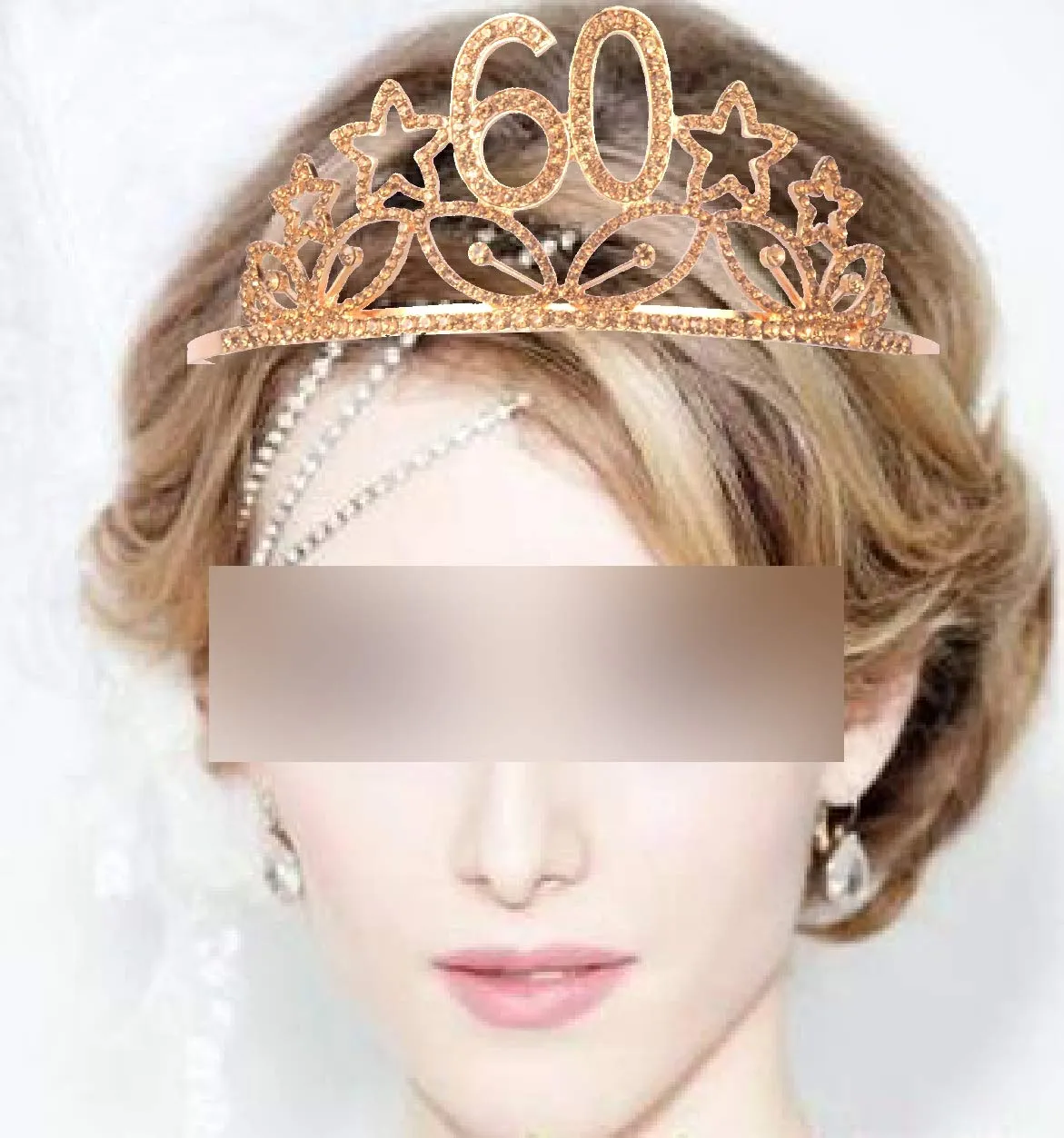 60th Birthday Gifts for Woman, 60th Birthday Tiara and Sash Gold, HAPPY 60th Birthday