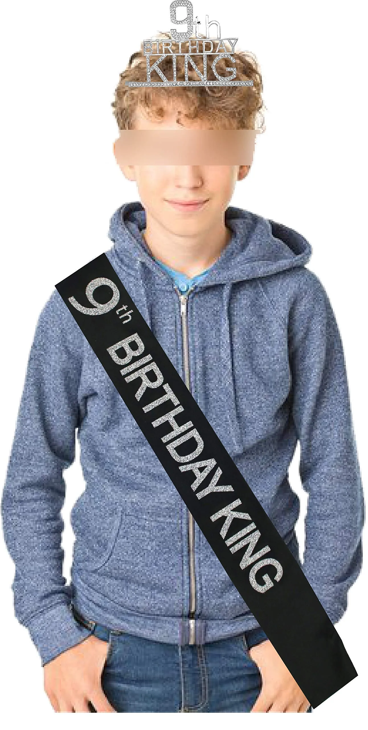 9th Birthday King Crown,9th Birthday Gifts for Boy,9th Birthday King Sash,9th Birthday