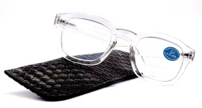 Apollo, (Blue Light Glasses) (Blue Blocker) Reduce Eyestrain, A/R Anti Glare.  1.25.. 3.00 Large Square (Clear) NY Fifth Avenue.