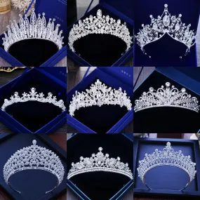 Assorted Styles Fashion Crystal Crowns- Bride Tiaras Wedding Headpiece Hair Jewelry