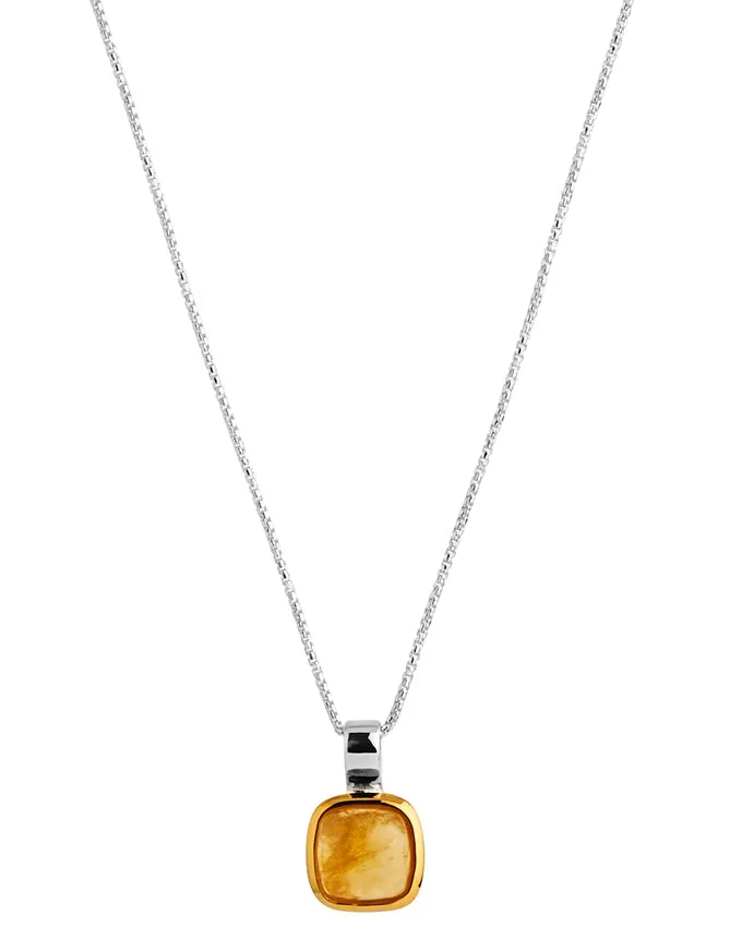 Aura Two-tone Citrine Necklace