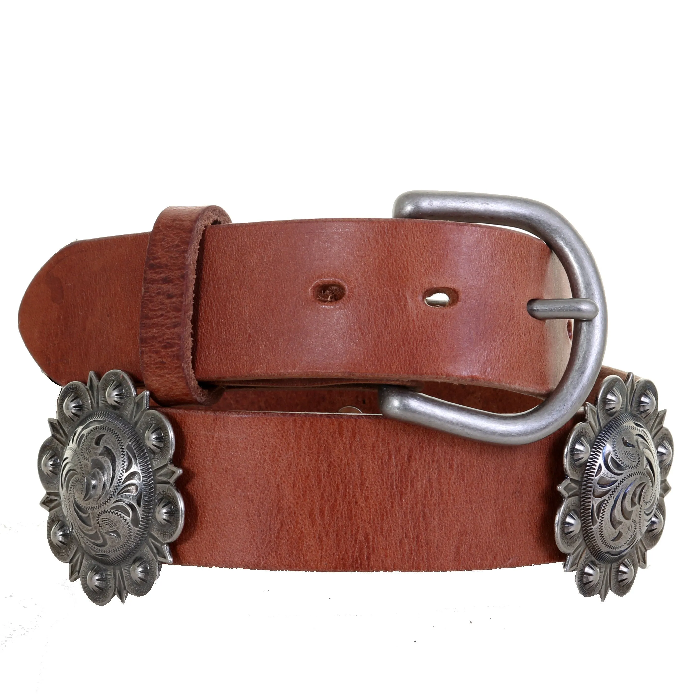 B1079 - Harness Leather Concho Belt