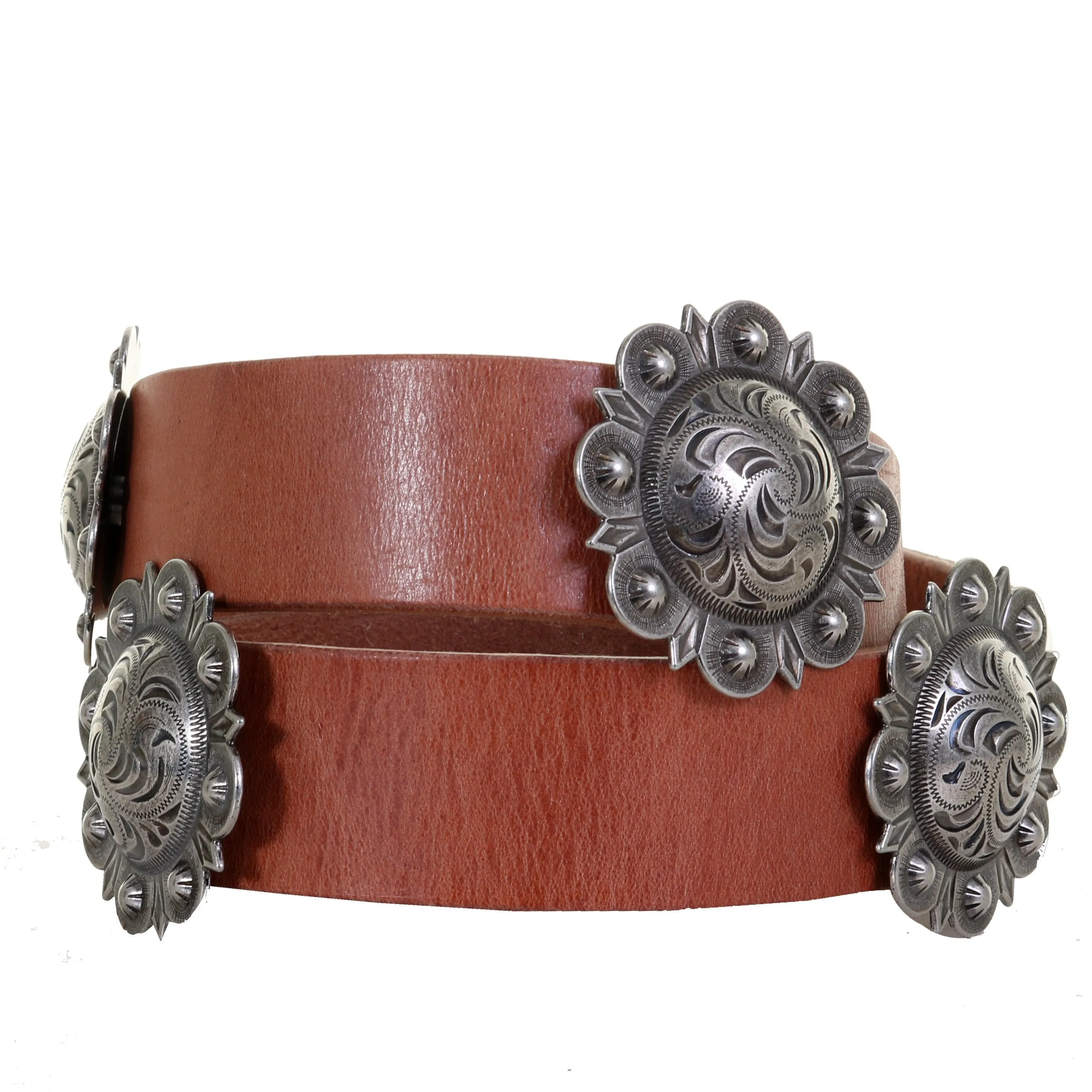 B1079 - Harness Leather Concho Belt