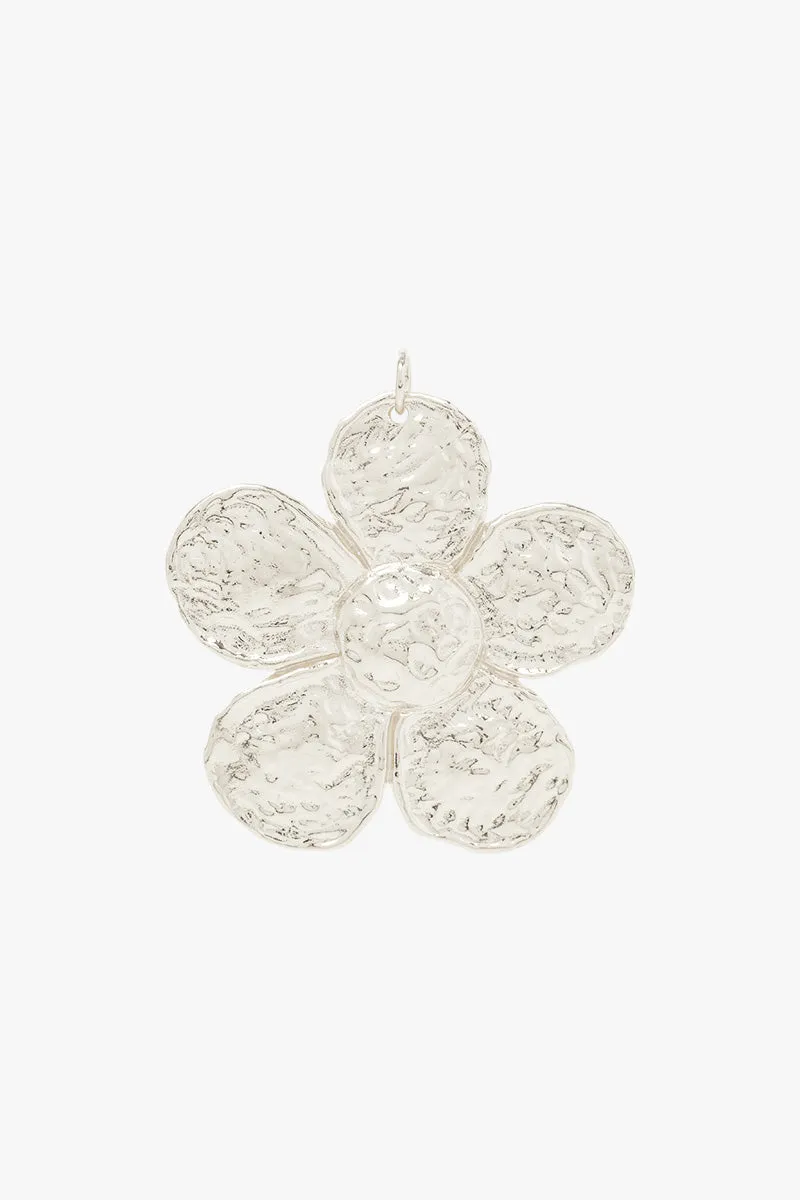 Big Flower Necklace Silver