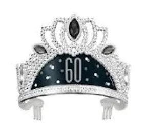 Black And Silver 60th Birthday Tiara