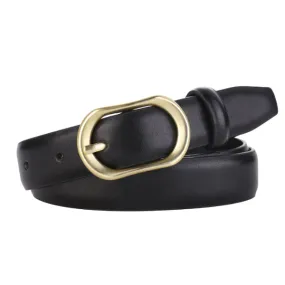 Black Women Genuine Leather Belt 黑色女士真皮皮带 KCBELT1084