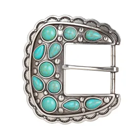 Blazin Roxx Ladies Square Turquoise Stone Belt Buckle