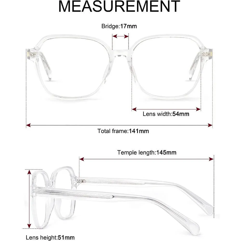 Blue Light Blocking Glasses for Computer Gaming Square Frame - Gaia