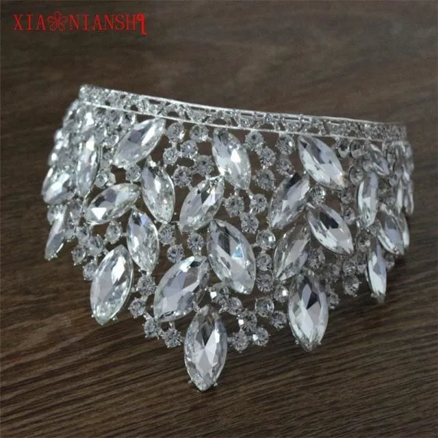 Brand High-grade Big Crystal Tiara