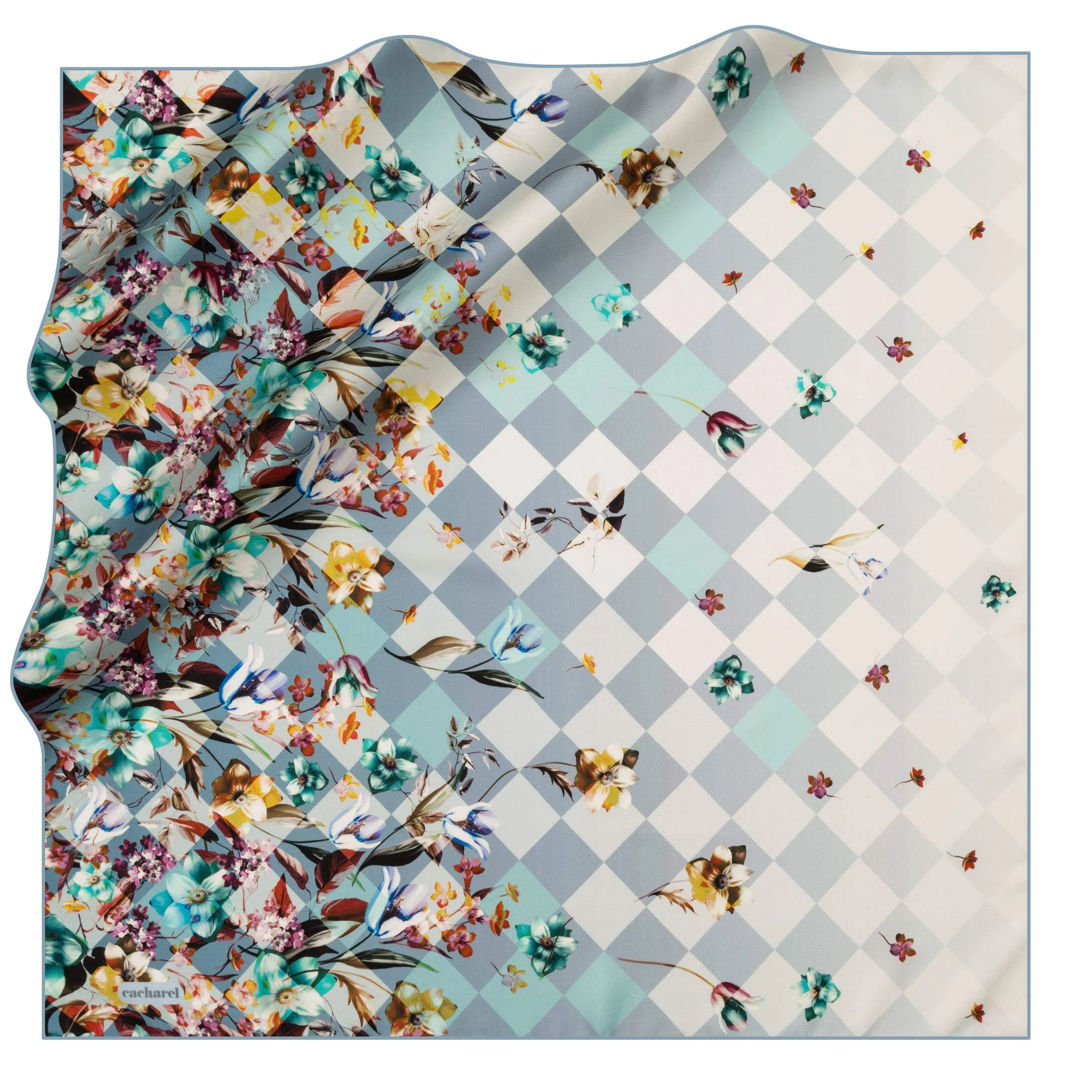 Cacharel Fiori Square Silk Scarf No. 22