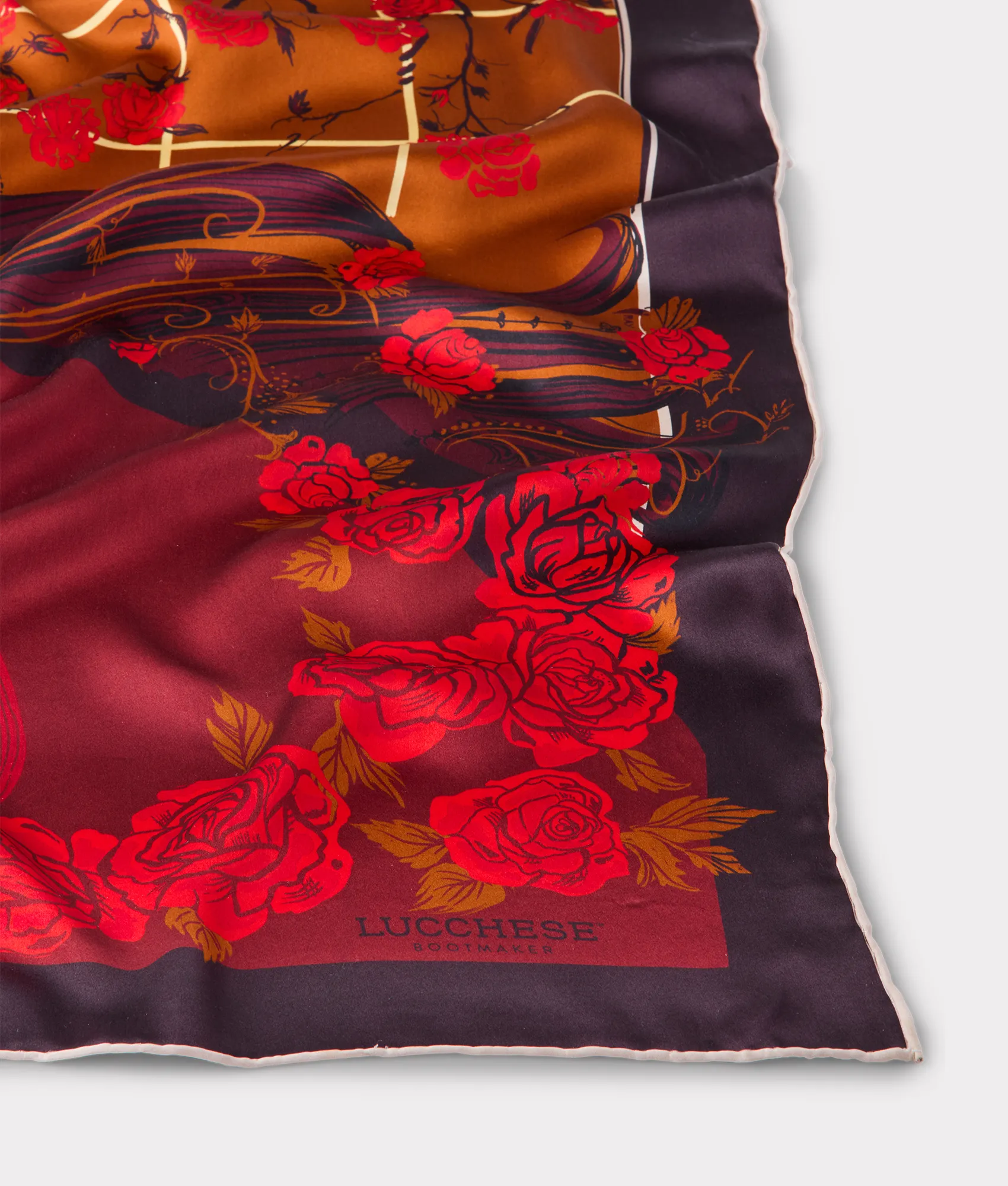 Cavalry Rose Scarf :: Burgundy