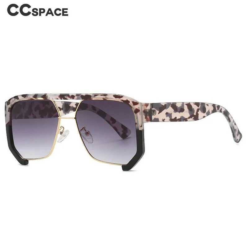 CCspace Unisex Semi Rim Square Tr 90 UV400 Sunglasses 56217