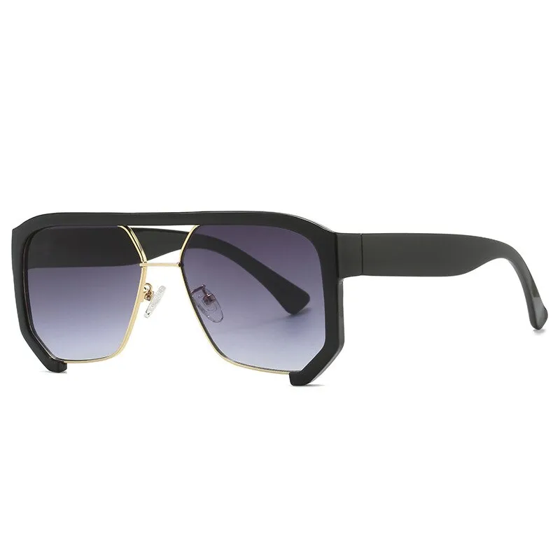 CCspace Unisex Semi Rim Square Tr 90 UV400 Sunglasses 56217