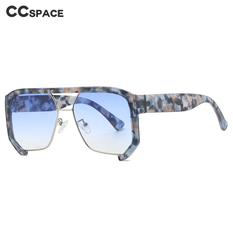 CCspace Unisex Semi Rim Square Tr 90 UV400 Sunglasses 56217