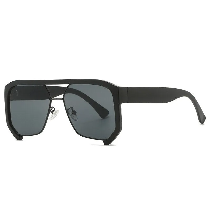 CCspace Unisex Semi Rim Square Tr 90 UV400 Sunglasses 56217