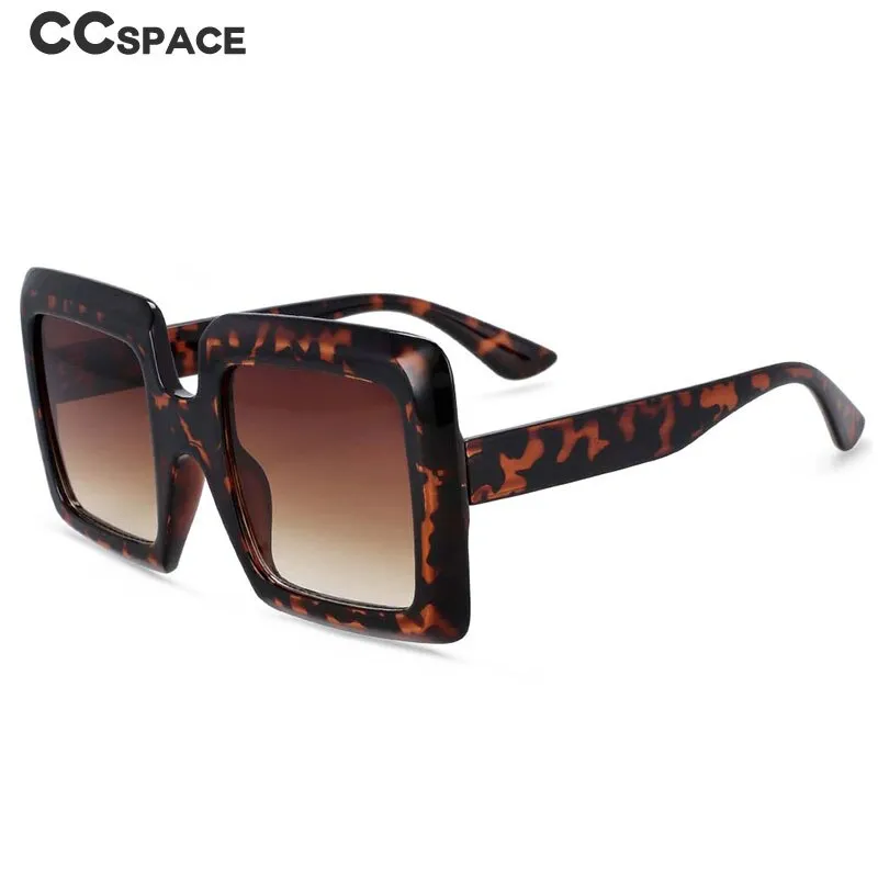 CCspace Women's Full Rim Oversized Square Resin Frame Sunglasses 54244