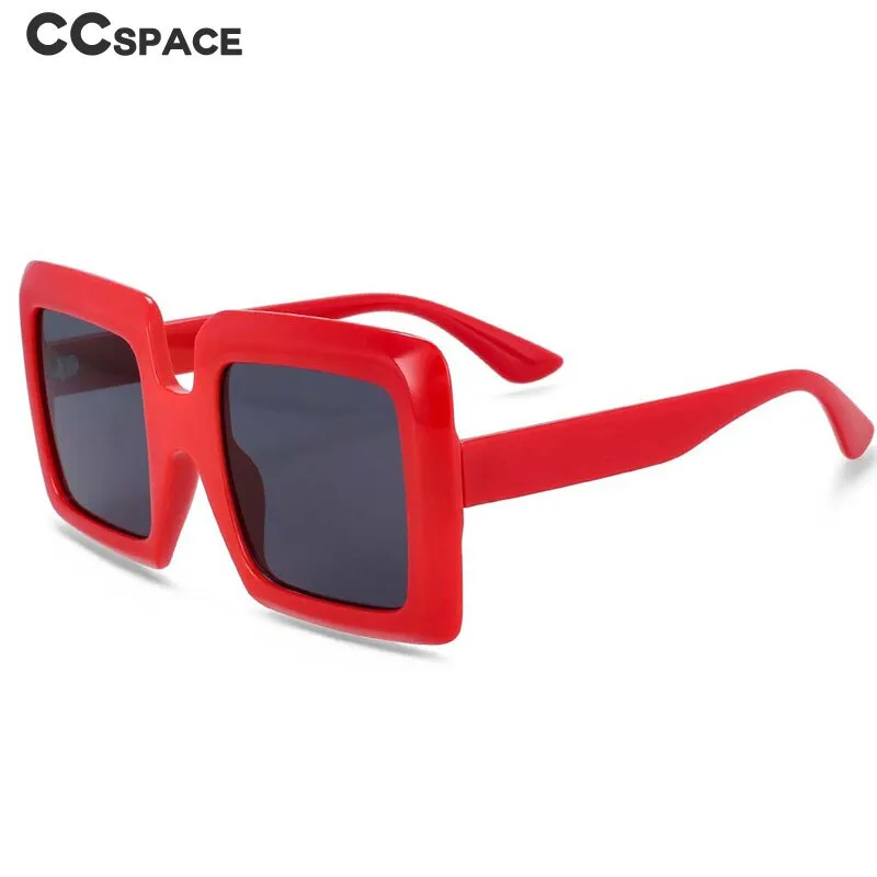 CCspace Women's Full Rim Oversized Square Resin Frame Sunglasses 54244