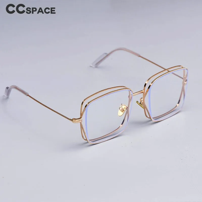 CCspace Women's Full Rim Square Alloy Frame Sunglasses 53019