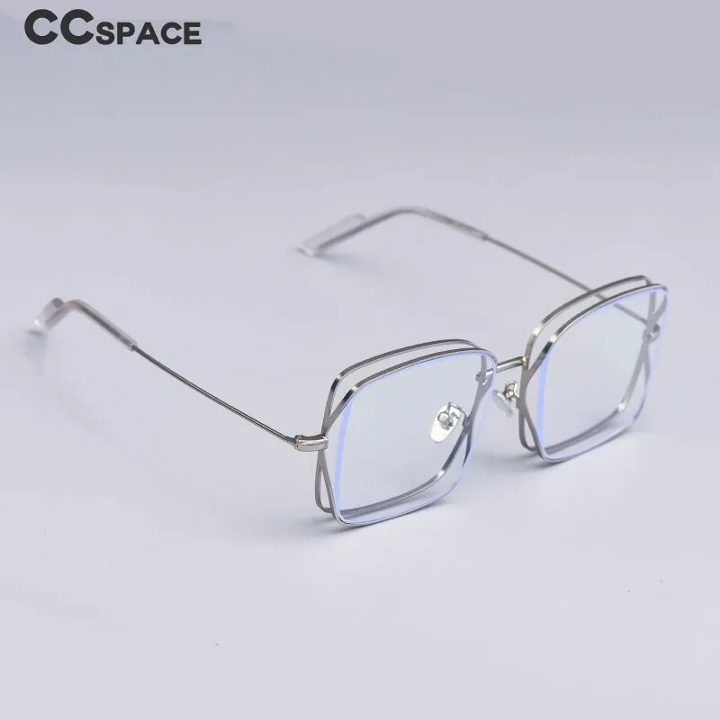 CCspace Women's Full Rim Square Alloy Frame Sunglasses 53019